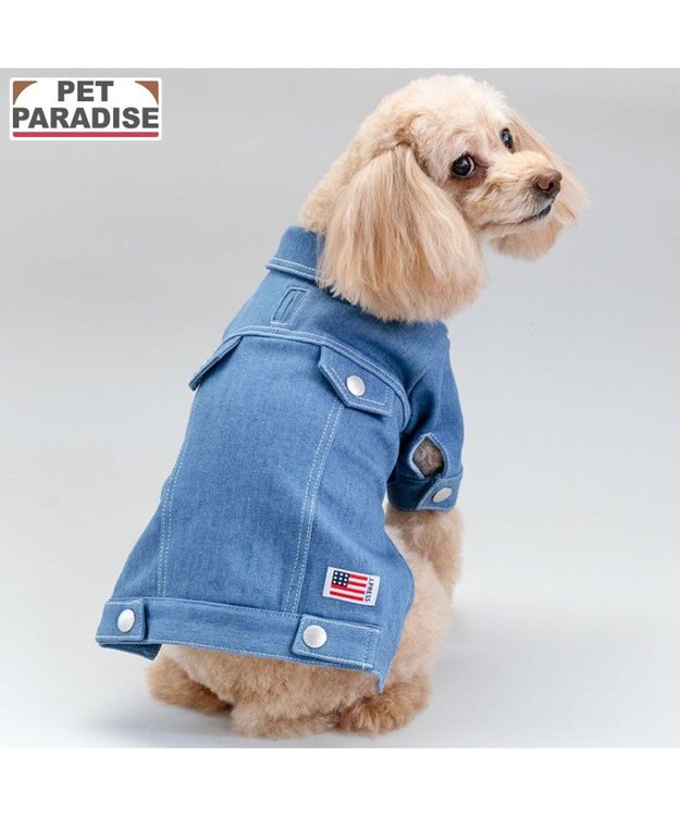 PET PARADISE J.PRESS デニムジャケット 春 小型犬 ライトインディゴブルー