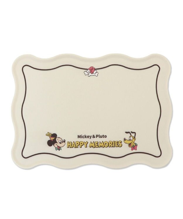 PET PARADISE ディズニー ミッキーマウス＆プルート シリコンマット オフホワイト