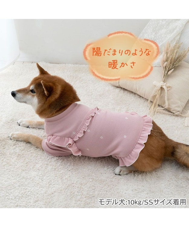 PET PARADISE ペットパラダイス  プレミアムペティヒー ト 花フリルTシャツ  中型犬 ピンク