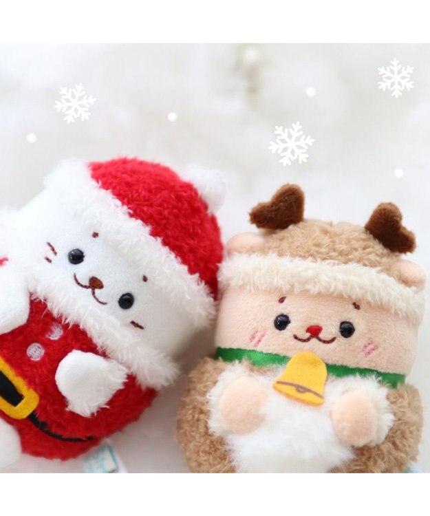 Mother garden しろたん手のり マスコット サンタしろたん / トナカイらっこいぬ 単品 サンタしろたん