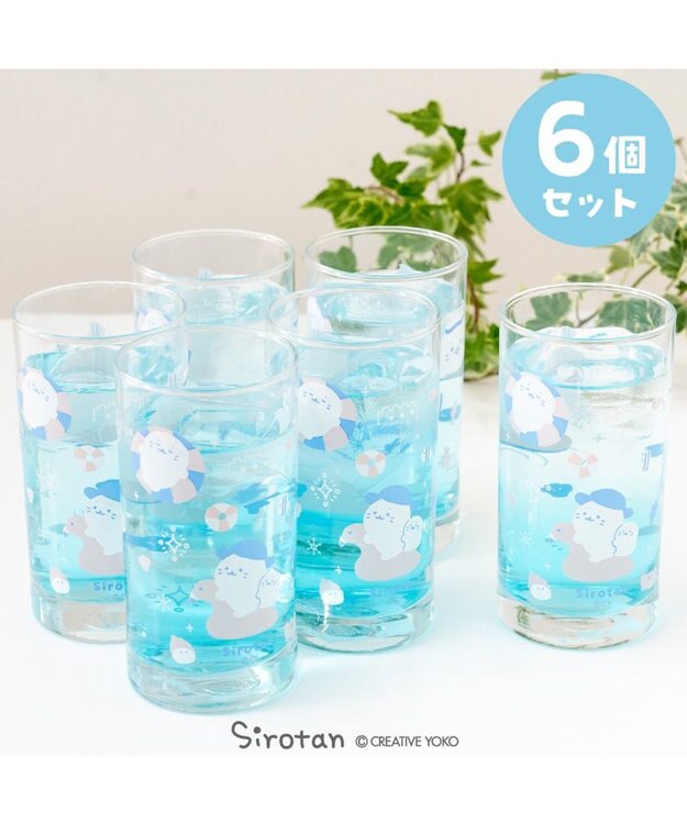 Mother garden しろたん グラス 6個セット 《海柄》 海柄