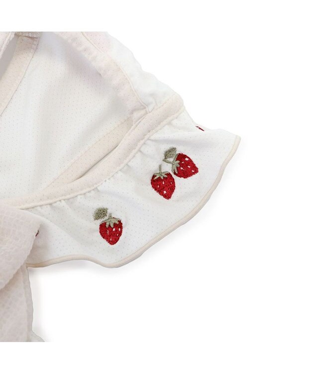 PET PARADISE ペットパラダイス エコメッシュ ワンピース 《苺刺繍》 小型犬 ホワイト×ピンク