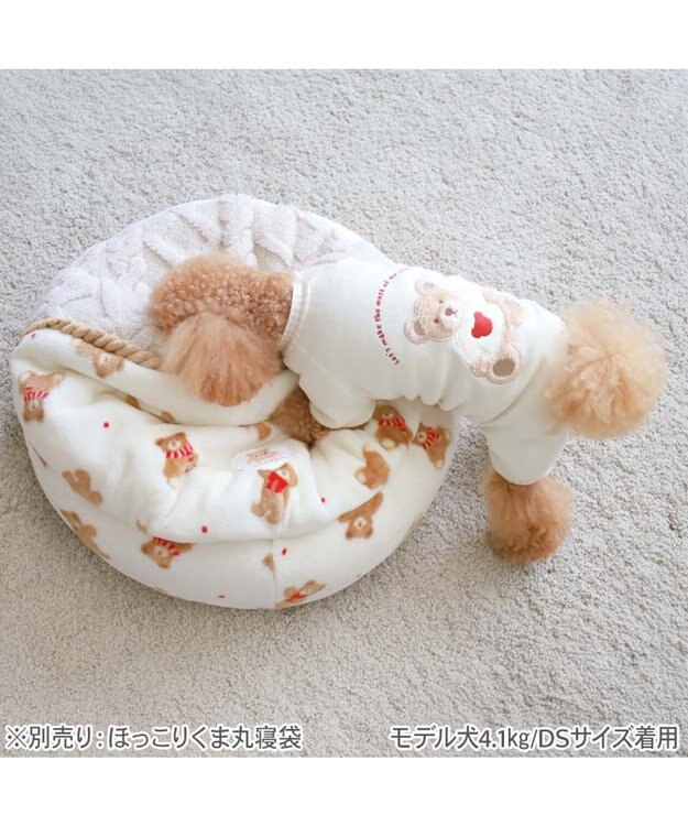 PET PARADISE ペットパラダイス くまちゃん プレミアム ペティヒート ロンパース 小型犬 ホワイト