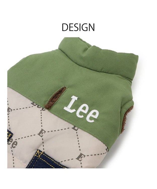 PET PARADISE LEE 綿入ベスト モノグラム 《カーキー》 小型犬 カーキ