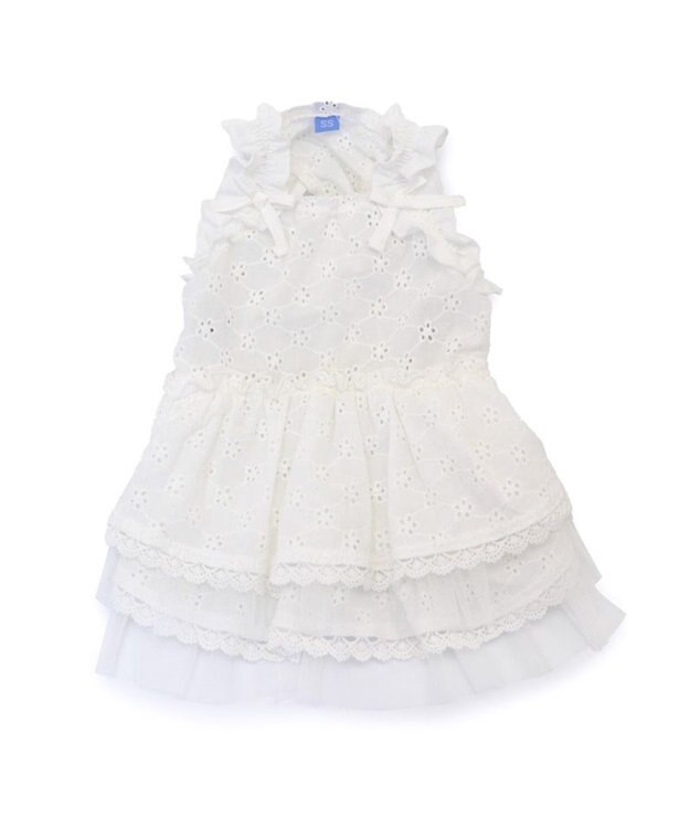 PET PARADISE ペットパラダイス アイレット レース ワンピース 小型犬 ホワイト