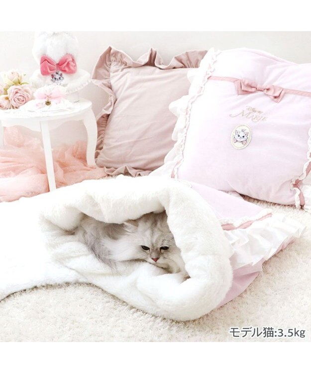 PET PARADISE ディズニー マリー フリル 猫寝袋 ピンク(淡)