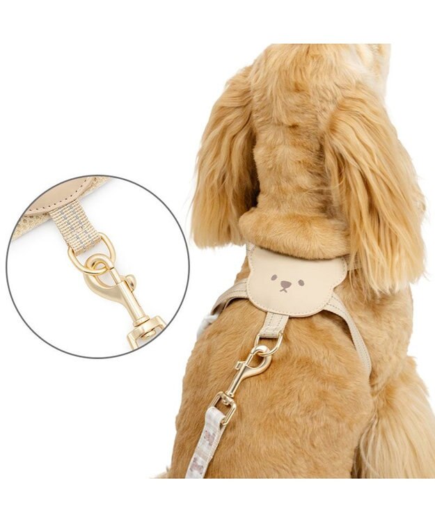 PET PARADISE ペットパラダイス くまちゃん 襟付き スリム ハーネス＆リード ＳＭ 中型犬 ブラウン