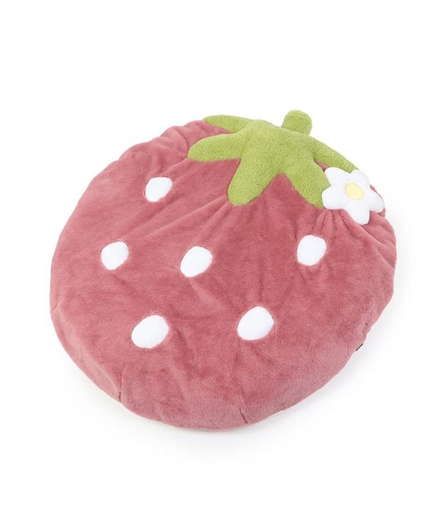 ネット店限定 くすみ苺 クッション (90×92cm) 小型犬 / PET