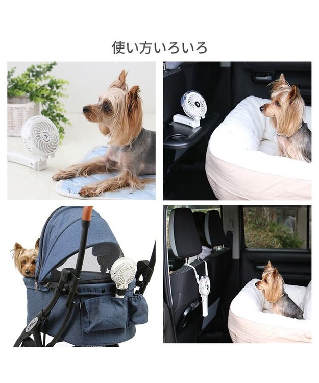 PET PARADISE 〔2024年モデル〕 ミスト ハンディファン ホワイト ホワイト