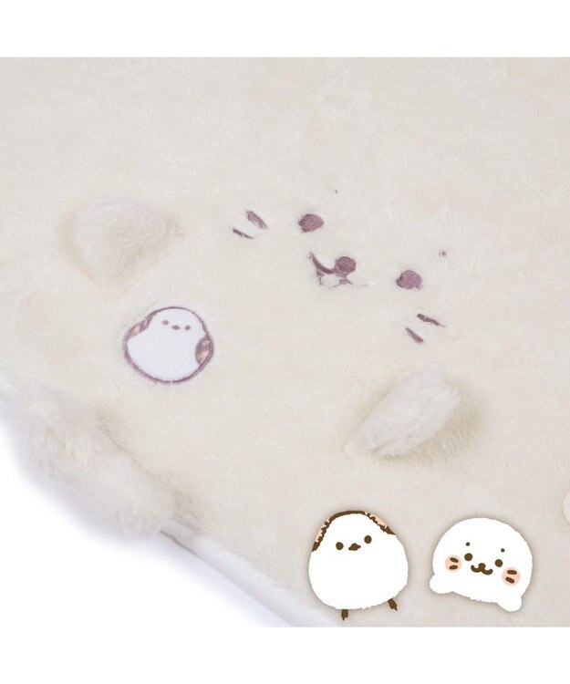 Mother garden しろたん くるっと膝掛け 《シマエナガ》 70×95cm パープル