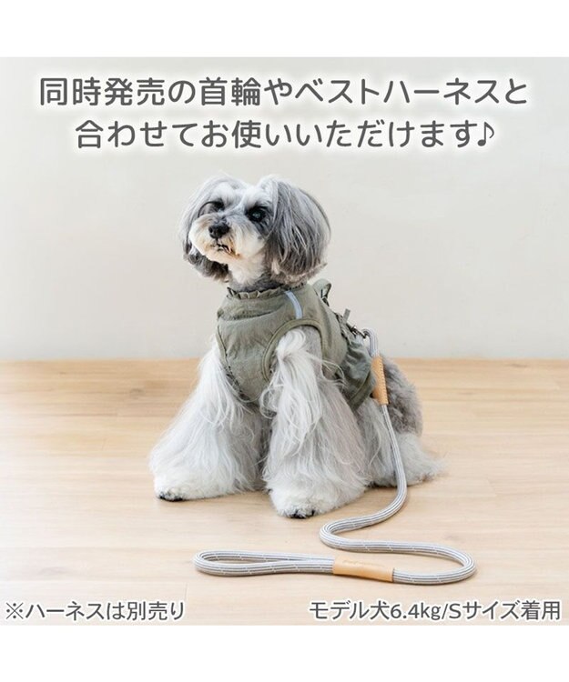 PET PARADISE ペットパラダイス ロープ リード グレー　ＳＳ～ＳＭ グレー