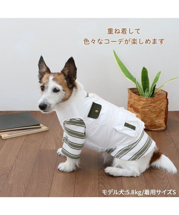 PET PARADISE ペットパラダイス フィッシング ベスト 小型犬 白～オフホワイト