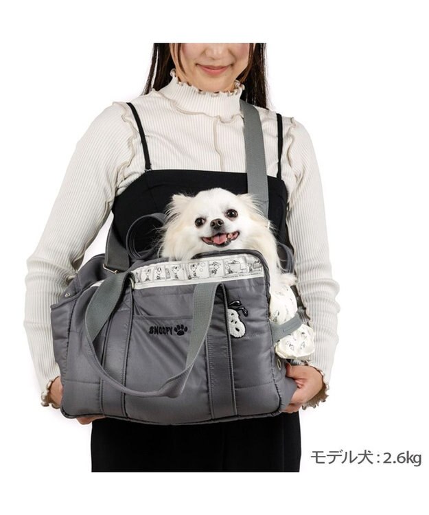 スヌーピー モノトーン キャリーバッグ S 超小型犬 約1.5～4kg