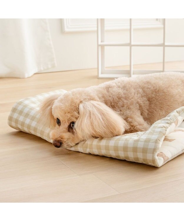 PET PARADISE ペットパラダイス くまちゃん クール ロールマット 《アイス柄》 ベージュ