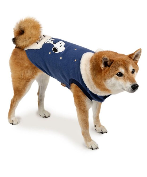 PET PARADISE スヌーピー ペティヒート DAN 《お星さま》 中型犬 ネイビー