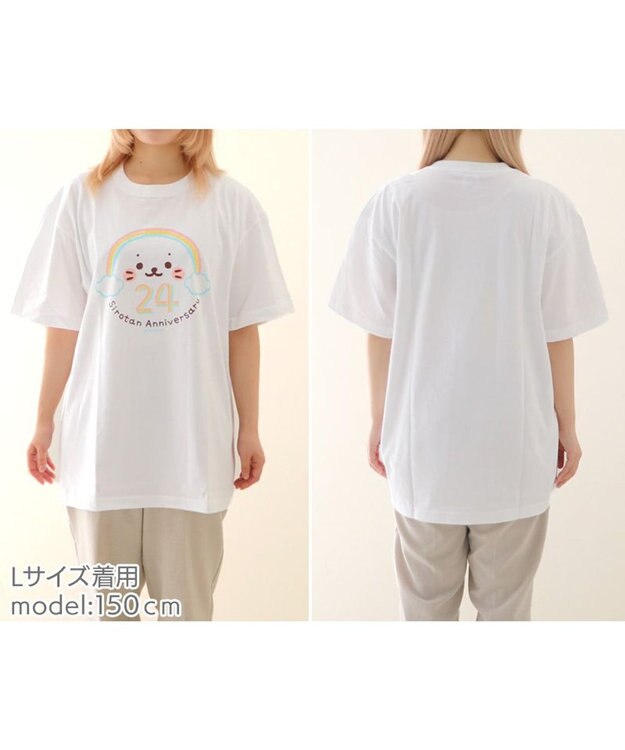 Mother garden しろたん 24周年アニバーサリー柄 Tシャツ 半袖 白~オフホワイト