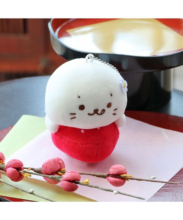 しろたん 和菓子キーホルダー 《いちご大福》 単品 / Mother