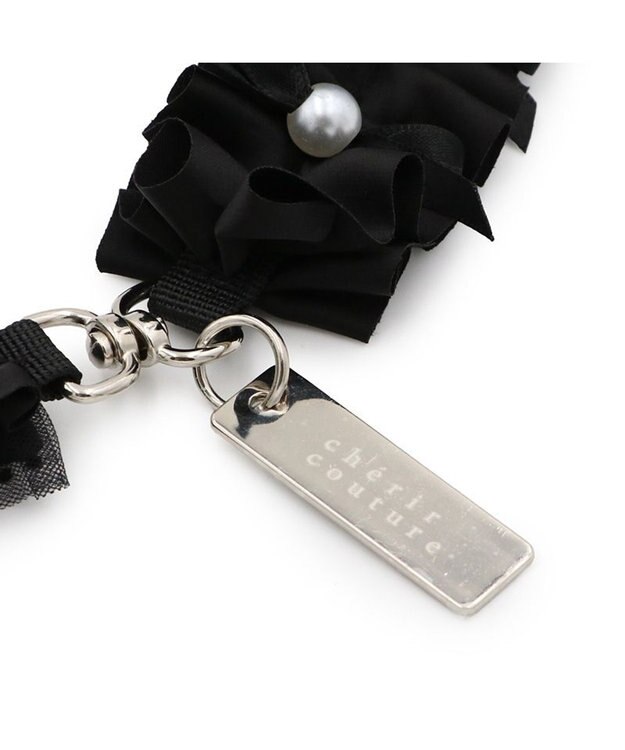 PET PARADISE cherircouture ツイード リボンリード 《ブラック》 ４Ｓ～３Ｓ ブラック