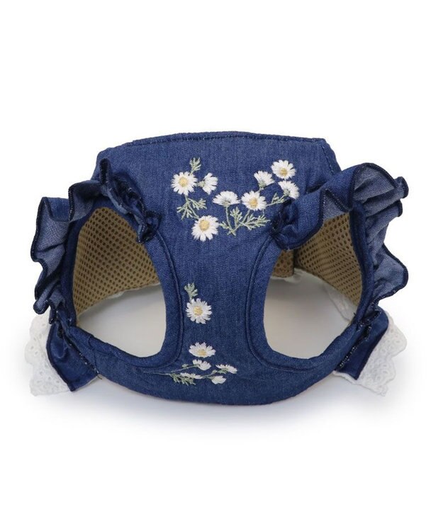 PET PARADISE ペットパラダイス デニムフリルハーネス ＳＳ ネイビー