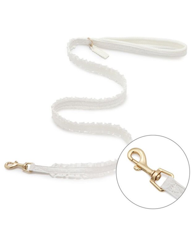 PET PARADISE ペットパラダイス レースフリル リード ４Ｓ～３Ｓ ホワイト