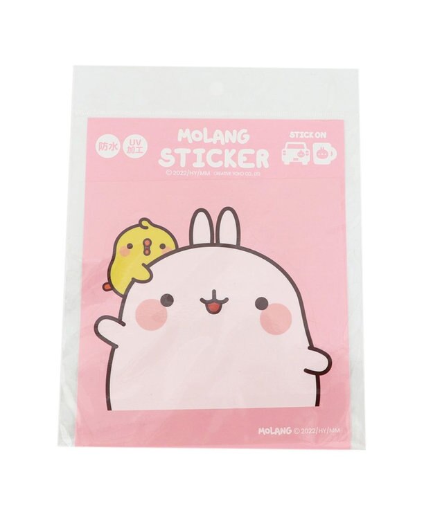 Mother garden マザーガーデン MOLANG モラン 防水・UV加工 どこでもステッカー ≪ひょっこり柄≫ 単品 -