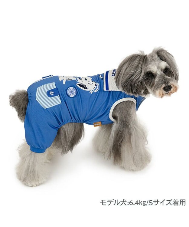 PET PARADISE スヌーピー エコメイド ロンパース 《マリン柄》 小型犬 ブルー