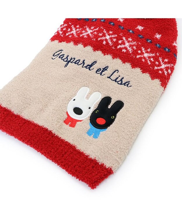 PET PARADISE リサとガスパール ノルディックニット 小型犬 赤