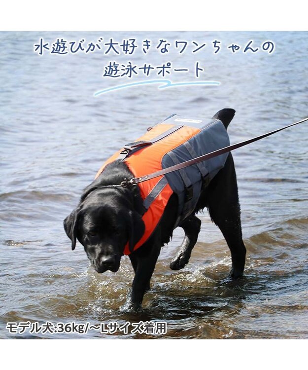 PET PARADISE ペットパラダイス ライフベスト 【Ｌ】 《オレンジ》 オレンジ