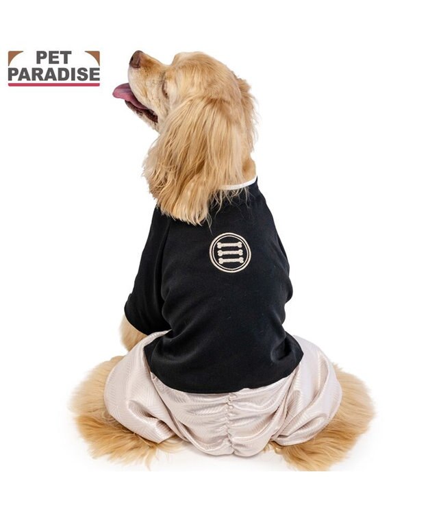 PET PARADISE ペットパラダイス 紋付き刺繍袴 中型犬 大型犬 ブラック×ホワイト