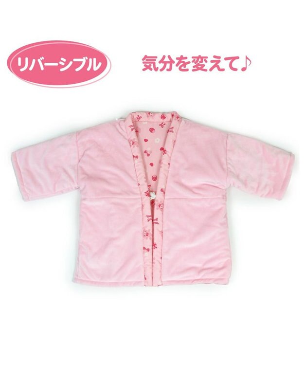 Mother garden マザーガーデン くまちゃん キッズはんてん 100~120cm / 120~140cm ピンク(淡)