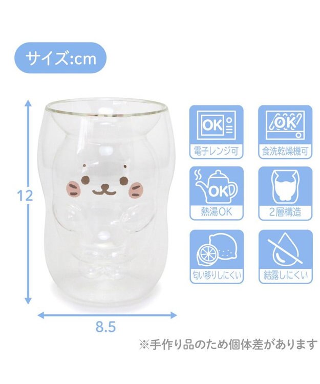 Mother garden しろたん ダブルウォールグラス 《ほっぺ》 ほっぺ