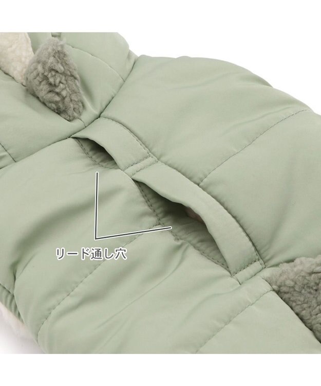 PET PARADISE ペットパラダイス 線赤外線 恐竜  綿入り ベスト 小型犬 グリーン