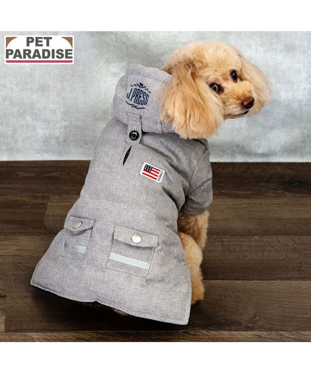 PET PARADISE J.PRESS 中綿コート 《杢グレー》 小型犬 杢グレー