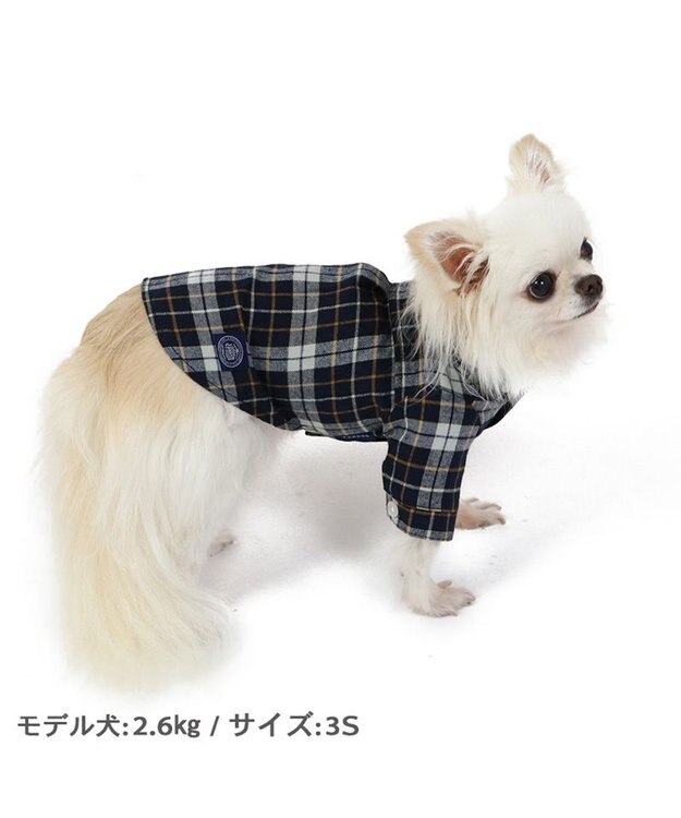 PET PARADISE J.PRESS  ビエラチェック シャツ 【小型犬】 紺（ネイビー・インディゴ）
