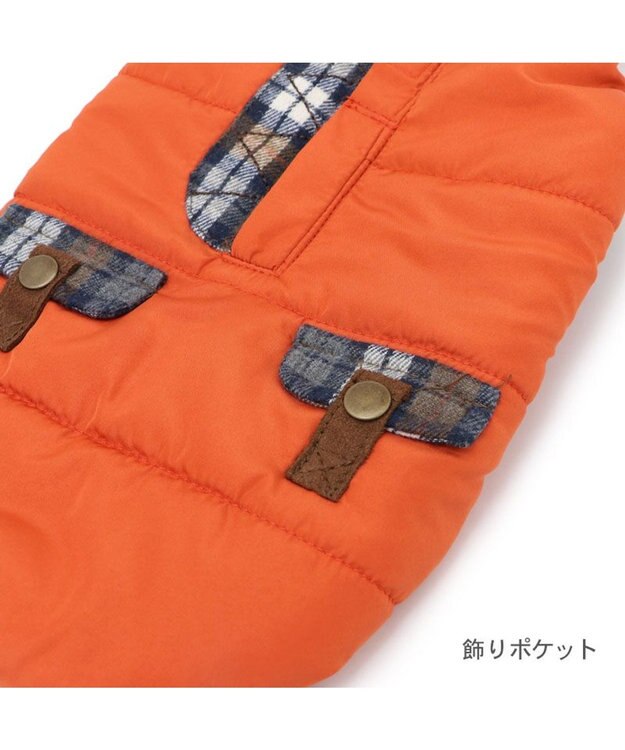 PET PARADISE ペットパラダイス エアベスト 《チェックポケット》  超小型犬 小型犬 オレンジ