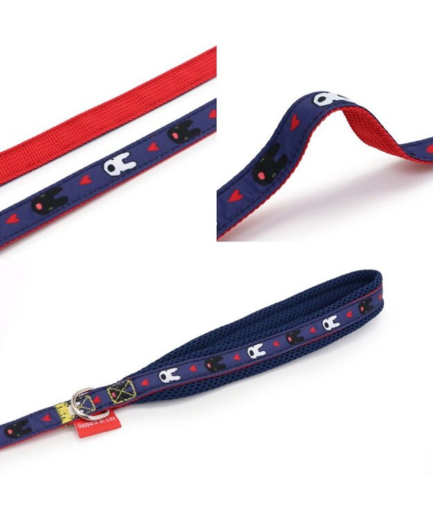 PET PARADISE リサとガスパール ハーネス＆リード ３Ｓ 《ハート柄》 超小型犬 ハート柄