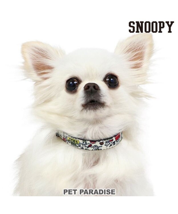 PET PARADISE スヌーピー 首輪  《ペア柄》 ３Ｓ レッド