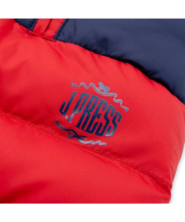 PET PARADISE J.PRESS 配色 綿入れ ベスト 小型犬 レッド×ネイビー