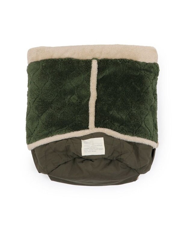 PET PARADISE ペットパラダイス 遠赤外線 寝袋  筒型《オニオン柄》 S カーキ