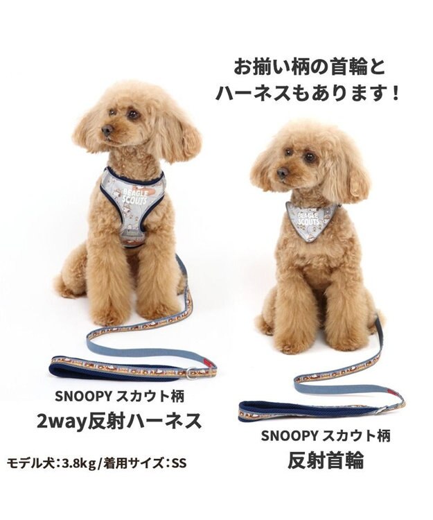 PET PARADISE スヌーピー リード 《ビーグルスカウト柄》 ＳＭ  中型犬 ビーグルスカウト柄