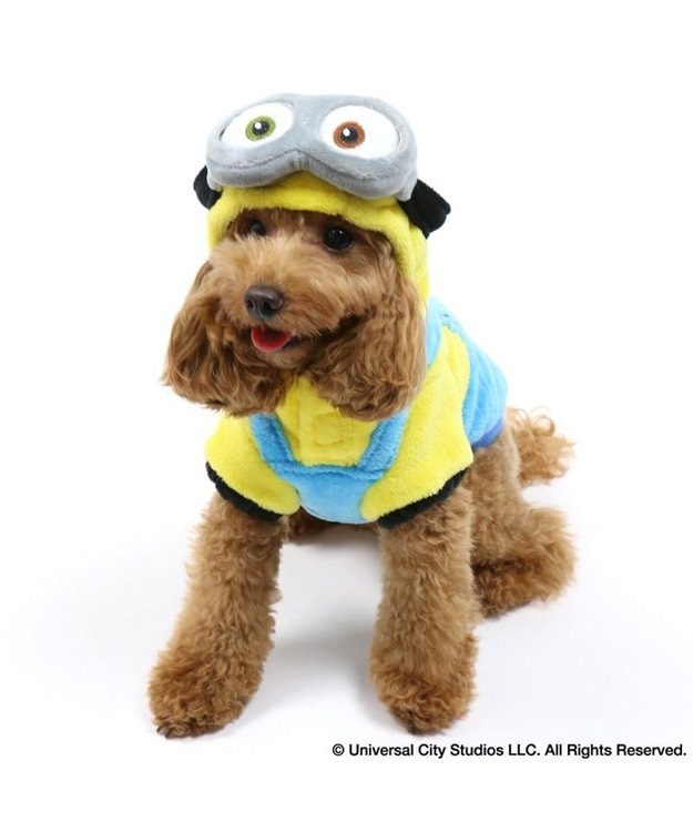 ミニオン犬服セット かわいいデザイン MINIONS ミニオン犬服秋オーバーオール風バナナパーカー小型犬