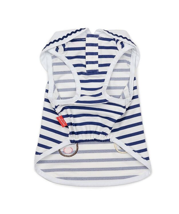 PET PARADISE リサとガスパール エコメイド タンクトップ 《セーラー》 小型犬 ホワイト×ネイビー