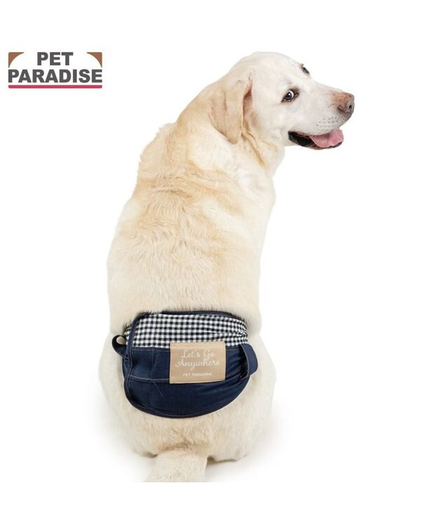 PET PARADISE ペットパラダイス デニム風 マナーベルト 中型犬 ネイビー