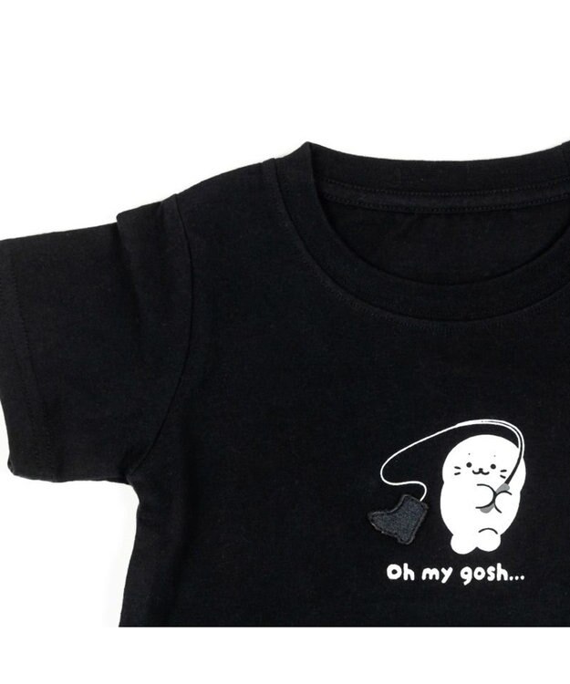 Mother garden しろたん キッズ  半袖 Tシャツ 《長靴》 ブラック