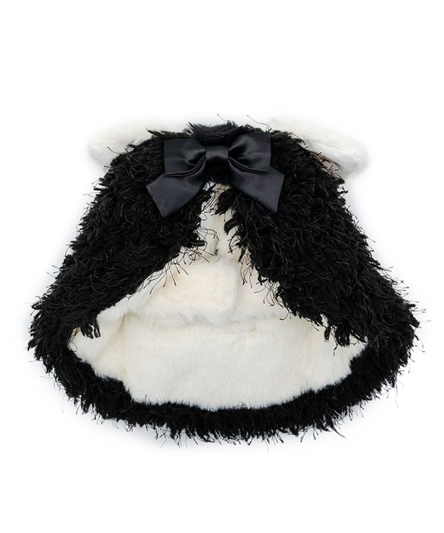 PET PARADISE cherircouture ドットリボン ポンチョ 《ブラック》 小型犬 ブラック