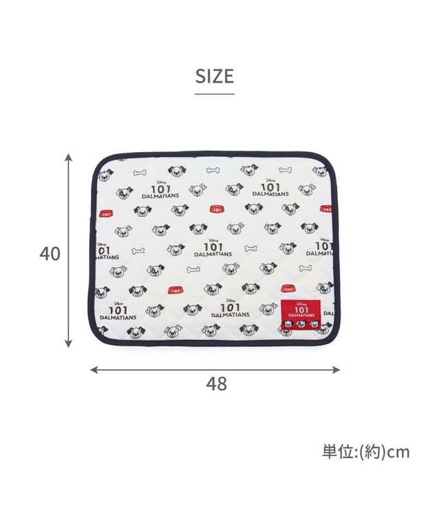 PET PARADISE ディズニー 101匹わんちゃん クール マット 小型犬 48×40㎝ ホワイト