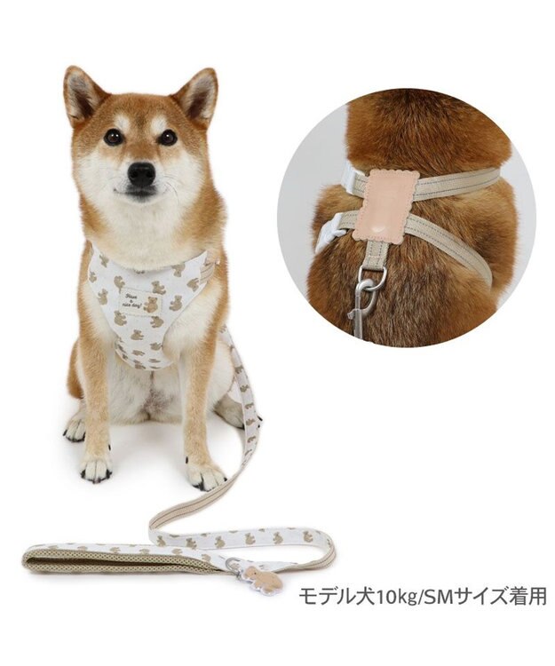 PET PARADISE ペットパラダイス くまちゃん スリム ハーネス＆リード 中型犬 SM くまちゃん柄