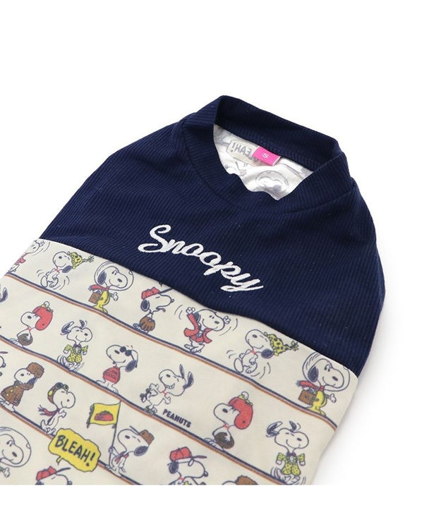 PET PARADISE スヌーピー パッチ付き 長袖 Tシャツ 《 ネイビー》【小型犬】 ネイビー
