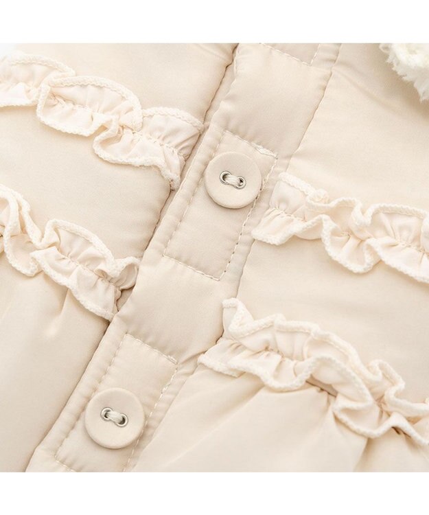 PET PARADISE ペットパラダイス 遠赤外線 苺襟付き 綿入れ ベスト  小型犬 ベージュ