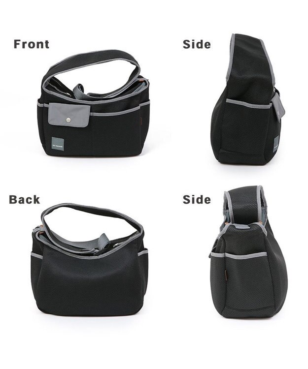 PET PARADISE ソフト メッシュスリング キャリーバッグ【超小型犬】 ブラック / ホワイト ブラック